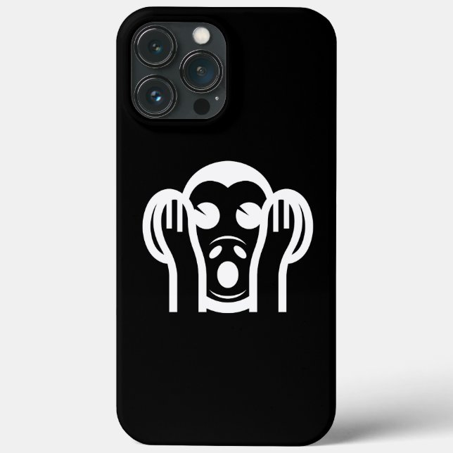 3 Wise Monkeys Kikazaru 聞かざる Hear NO Evil Emoji Case-Mate iPhone Case (Back)