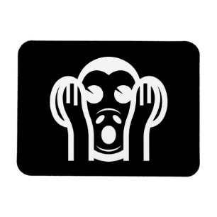 3 Wise Monkeys Kikazaru 聞かざる Hear NO Evil Emoji Magnet