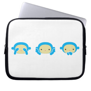 3 Wise Monkeys Laptop Sleeve