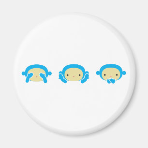 3 Wise Monkeys Magnet