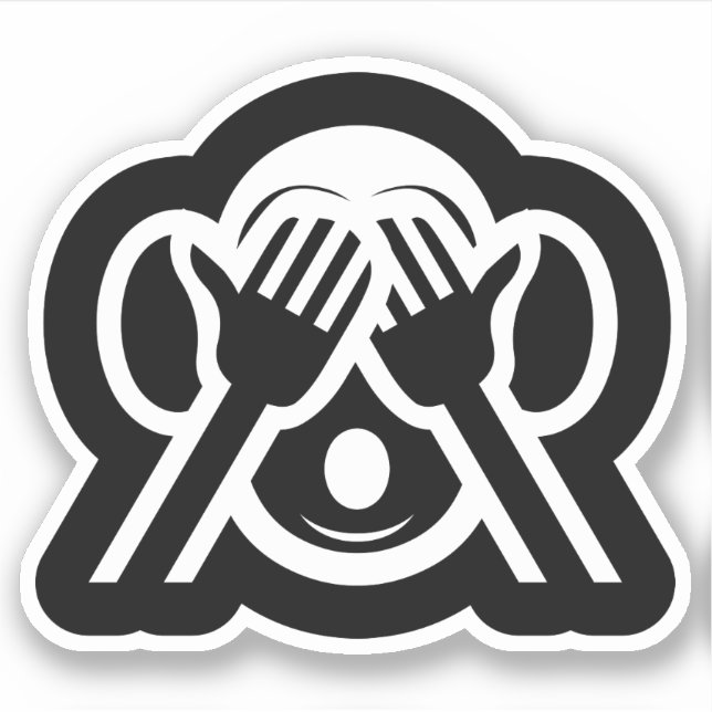 3 Wise Monkeys Mizaru 見ざる See NO Evil Emoji (Front)