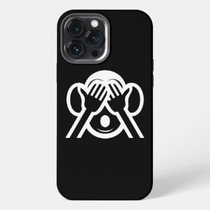 3 Wise Monkeys Mizaru 見ざる See NO Evil Emoji iPhone Case