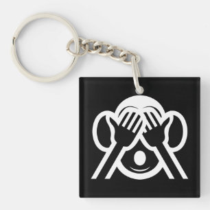 3 Wise Monkeys Mizaru 見ざる See NO Evil Emoji Key Ring