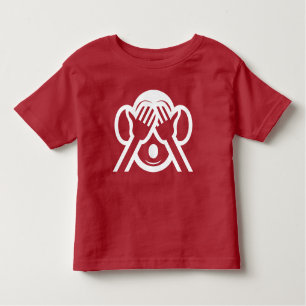3 Wise Monkeys Mizaru 見ざる See NO Evil Emoji Toddler T-Shirt