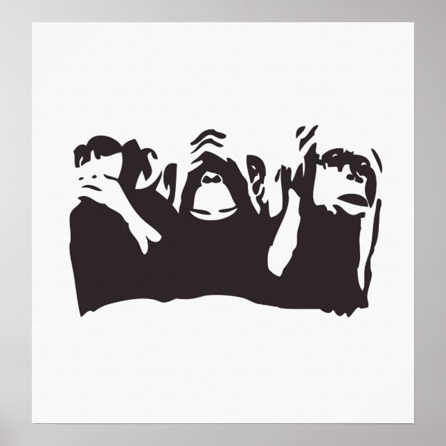 3 wise monkeys! poster (Front)