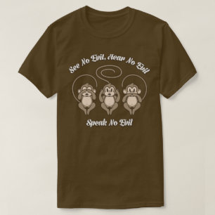 3 Wise Monkeys See No, Hear No, Speak No Evil Tee