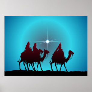 3 WISEMEN & STAR by SHARON SHARPE Poster