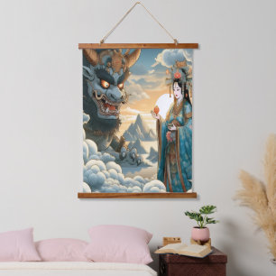 3 Wishes Oni Hanging Tapestry