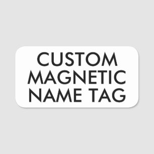 3" x 1.5" ROUNDED Custom Magnetic Name Tag Blank