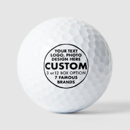 3 x Custom Personalised Budget Value Golf Balls