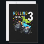 3 Year Old Birthday Dinosaur Monster Truck Family  Card<br><div class="desc">3 Year Old Birthday Dinosaur Monster Truck Family Matching</div>