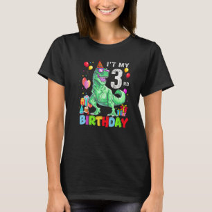 3 Year Old It's My 3rd Birthday Rex Dinosaur Boys T-Shirt