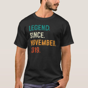 3 Year Old Legend Since November 2019 3rd Birthda T-Shirt