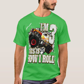 3 Year Old Monster Truck Birthday 2 T-Shirt