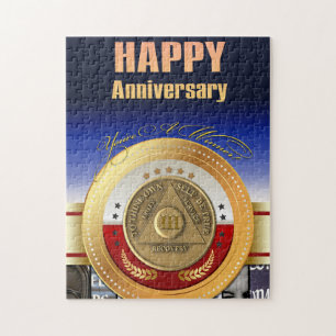 3 Year Sober Recovery Coin You're A Winner Award Jigsaw Puzzle