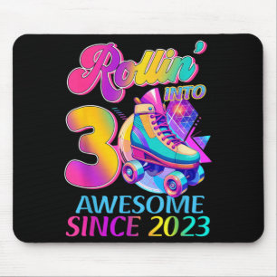 3 Years Awesome Since 2023 Hockey Theme Birthday 1 Mouse Pad