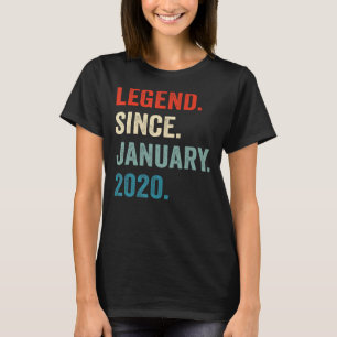 3 Years Old 3rd Birthday Boy Legend Since January T-Shirt