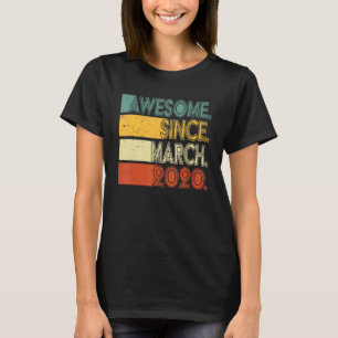 3 Years Old Awesome Since March 2020 3rd Birthday T-Shirt
