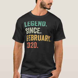 3 Years Old Gift Legend Since February 2020 3rd Bi T-Shirt