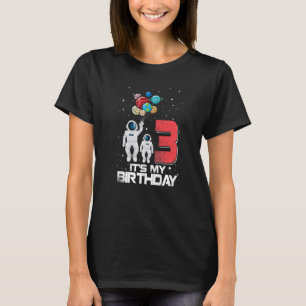 3 Years Old It's My 3rd Birthday Boys Kids Astron T-Shirt