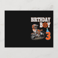 3 Years Old Kid - Birthday Boy - Dirt Bike - Motor