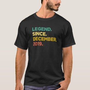 3 Years Old  Legend Since December 2019 3rd Birthd T-Shirt