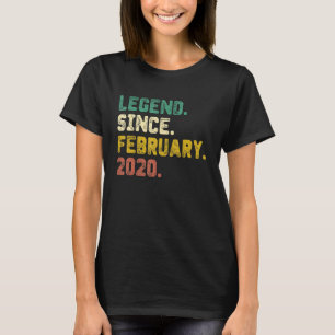 3 Years Old Legend Since February 2020 3rd Birth T-Shirt