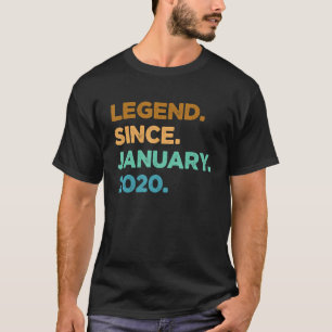 3 Years Old Legend Since January 2020 3rd Birthday T-Shirt