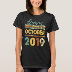 3 Years Old Legend Since October 2019 3rd Birthda T-Shirt