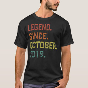 3 Years Old Legend Since October 2019 3rd Birthda T-Shirt