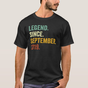 3 Years Old Legend Since September 2019 3rd Birthd T-Shirt