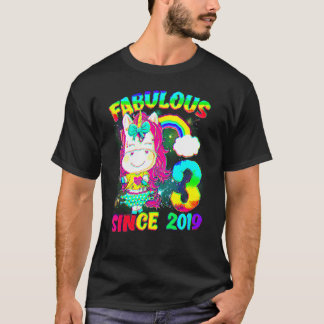 3 Years Old Unicorn 3rd Birthday Unicorn Girl Sinc T-Shirt