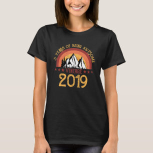 3 Years Old Vintage Retro 2019 3rd Birthday Boys G T-Shirt