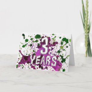 3 Years Sobriety Birthday / Anniversary Card