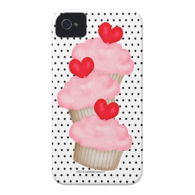 3 Yummy Cupcakes Case-Mate iPhone Case (Back)