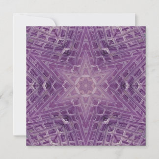 3A Unique Colourful Purple White Star Mandala Card