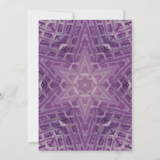 3A Unique Colourful Purple White Star Mandala Thank You Card