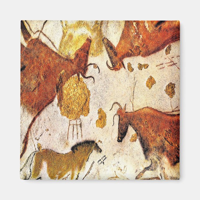 3c   Ancient Lascaux Bulls Magnet (Front)
