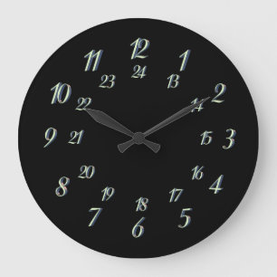 3D 24 Hour Face Large Clock