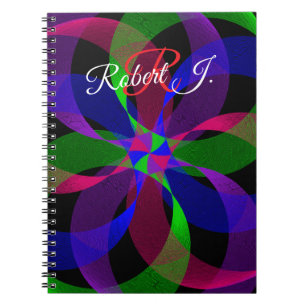 3D 2D Geometric Hybrid Spiral Notebook