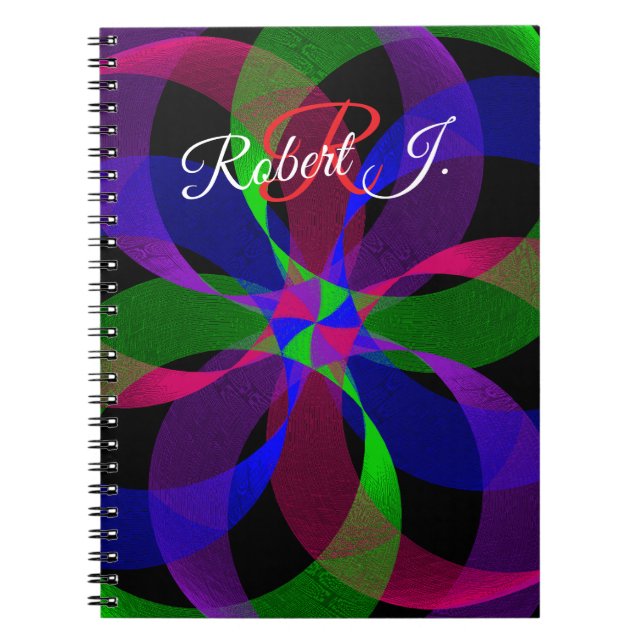 3D 2D Geometric Hybrid Spiral Notebook (Front)