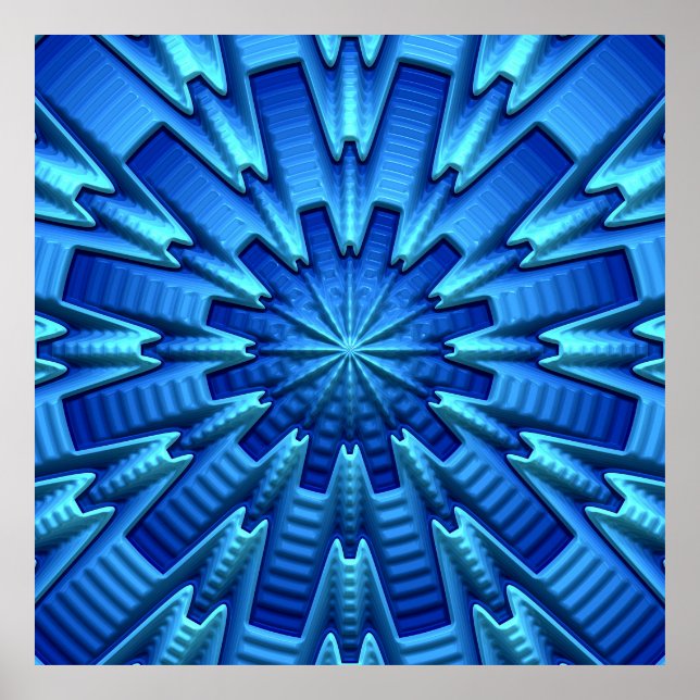 3D Abstract Art 1A Poster (Front)