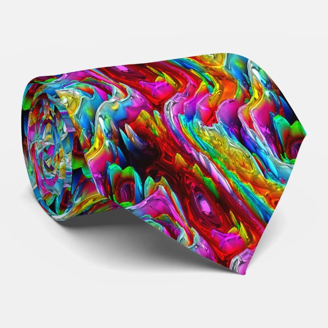 3D Abstract Art 21A-21B Options Tie (Rolled)