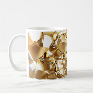 3D abstract crystal gold texture. Coffee Mug