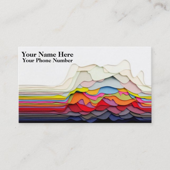 3D Abstract Design Business Cards (Front)