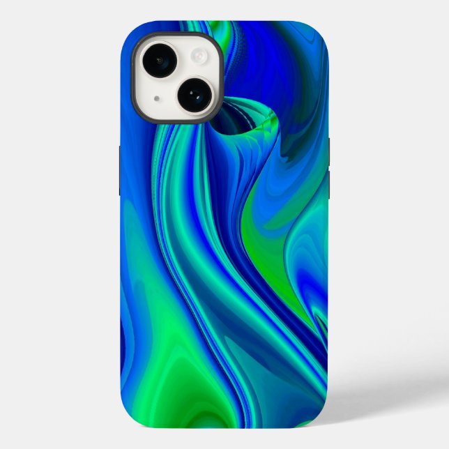 3D Abstract in green blue purple Case-Mate iPhone Case (Back)