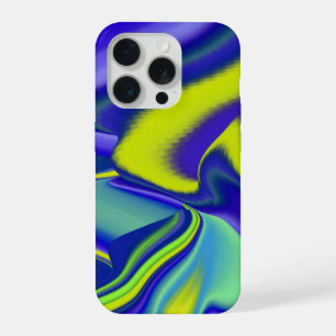 3D Abstract in green blue purple iPhone 15 Pro Case