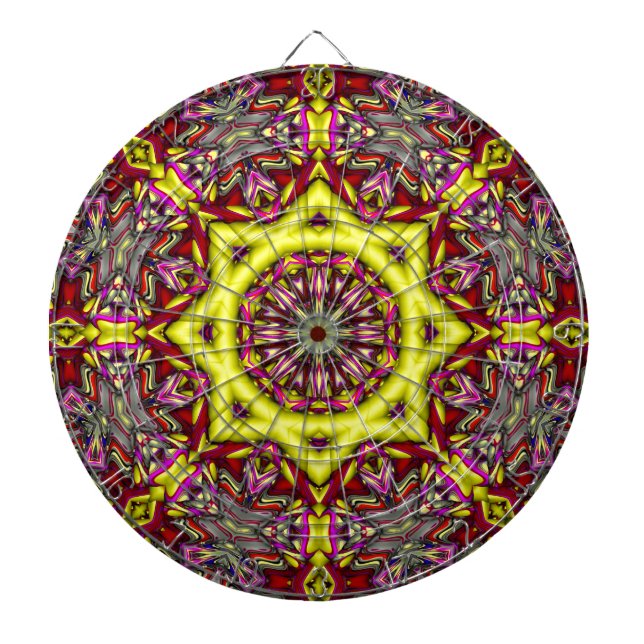 3d abstract pattern dartboard (Front)