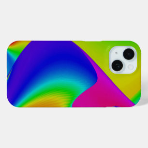 3D Abstract Rainbow Art iPhone 15 Case
