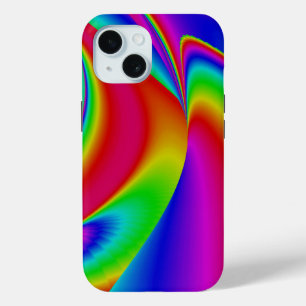 3D Abstract Rainbow Art iPhone 15 Case
